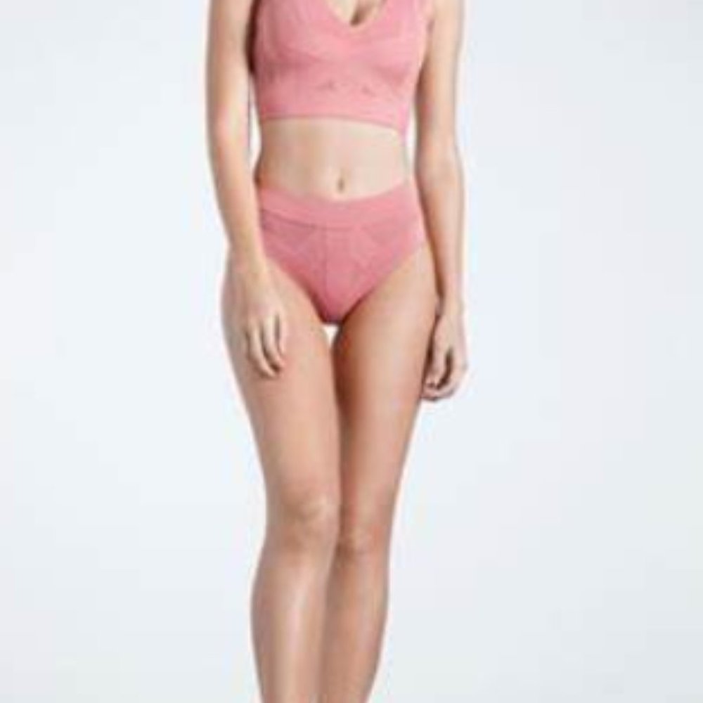 Firetrap Blackseal Pink Bandeau and Mesh Bikini